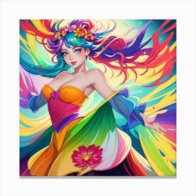 Rainbow Girl 3 Canvas Print