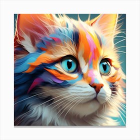 Creative Feline Cat Artwork 8 Canvas Print