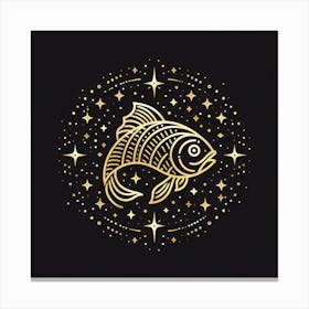 A Zodiac symbol, Fish 3 Canvas Print