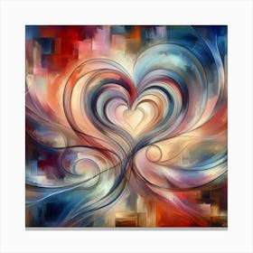 Abstract Heart Painting Canvas Print