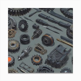 Gears And Gears 15 Canvas Print