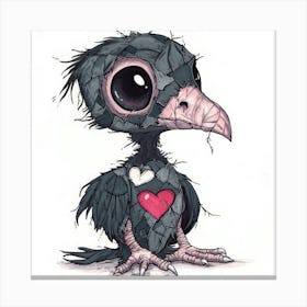 Patchwork Cartoon Baby Vulture 1 Lienzo