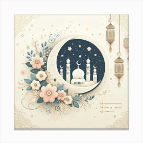 Muslim Greeting Card 5 Canvas Print