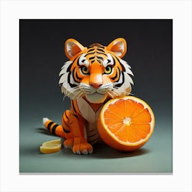 Orange Tiger Canvas Print