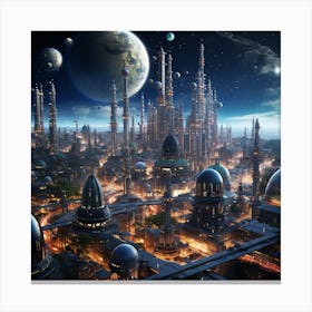 Futuristic City 8 Canvas Print