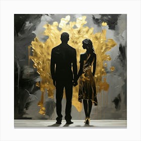 Couple Holding Hands Canvas Print