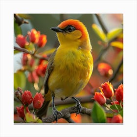 Yellow-Throated Robin Canvas Print