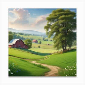 Farm Landscape 24 Canvas Print
