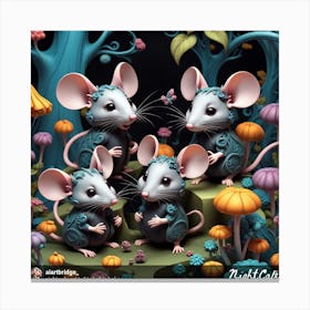 Mouse In The Forest 1 Canvas Print