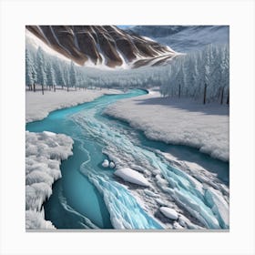 Ice River Canvas Print