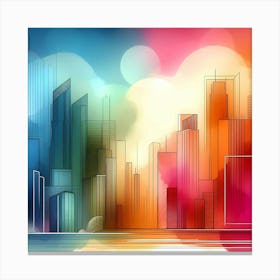 Abstract City Skyline Canvas Print