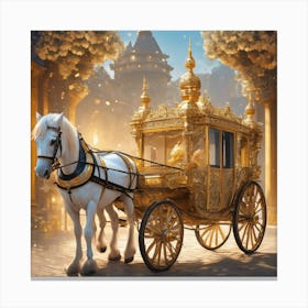 A Princess Golden Carriage Canvas Print