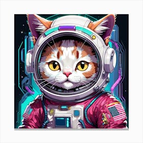 Astronaut Cat 3 Canvas Print