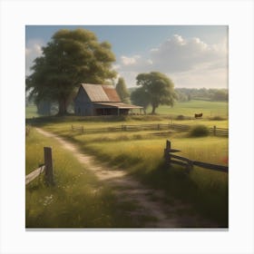 Barn In The Countryside 8 Canvas Print