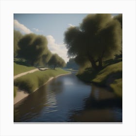 River In The Woods 11 Canvas Print