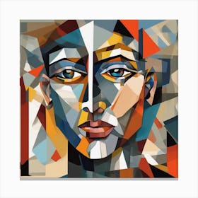 A Cubist Portrait The Human 1 Canvas Print