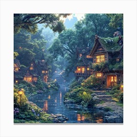 Fairytale Village 4 Canvas Print