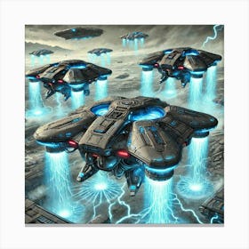 Ionosphere Magnetic Hovercrafts Converted Canvas Print