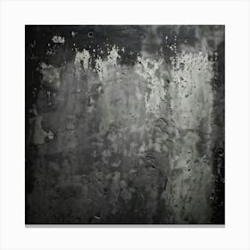 Black And White Grunge Wall Canvas Print