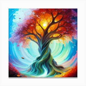 Tree Of Life oil painting abstract painting art 3 Canvas Print