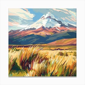 Chilean Mountain Painting Canvas Print