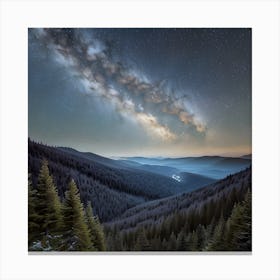 Milky Over The Mountains Canvas Print