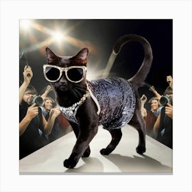 Catwalk Cat Canvas Print