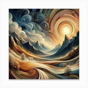 Abstract Landscape Painting 1 Canvas Print