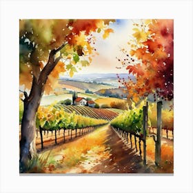 Autumn Vineyards 7 Canvas Print
