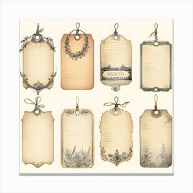 Vintage Tags Canvas Print