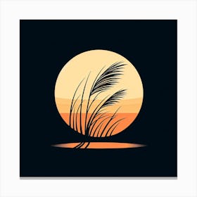 Sunset In The Grass 1 Canvas Print