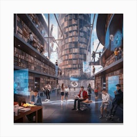 The Future Library Canvas Print