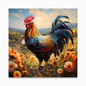 Sunrise Rooster 4 Canvas Print