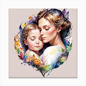 Mother And Child 4 Canvas Print