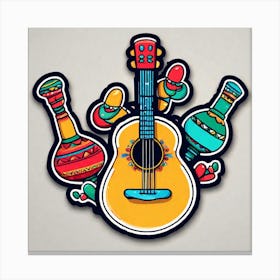 Mexican Guitar 6 Canvas Print