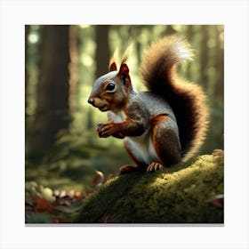 Squirrel In The Forest 313 Canvas Print