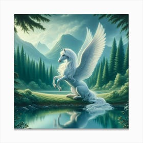 White Unicorn 2 Canvas Print