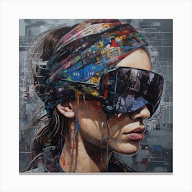 Woman With Goggles Canvas Print