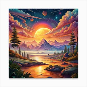 Sunset at Dawn Canvas Print