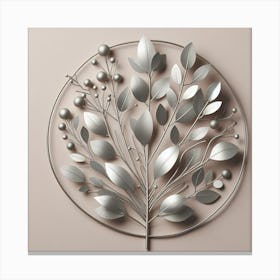 Scandinavian style, Silver eucalyptus branch 2 Canvas Print