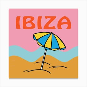 Ibiza Bold Illustration Canvas Print