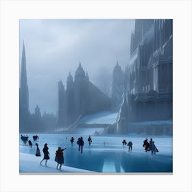 Ice skating Canvas Print