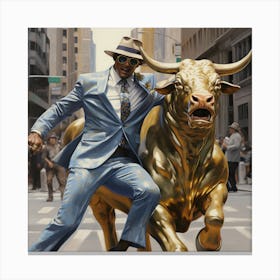 Bulls And Bears Canvas Print