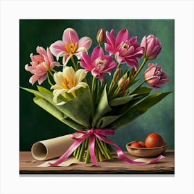 Bouquet Of Flowers 10 Canvas Print