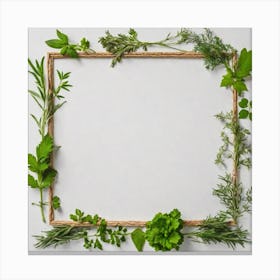 Frame Of Herbs 35 Canvas Print