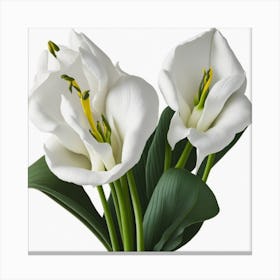 White Calla Lilies myluckycharm Canvas Print