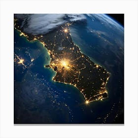 Earth At Night 8 Canvas Print