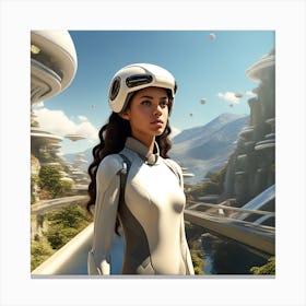 Futuristic Woman 122 Canvas Print