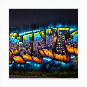 London Graffiti Canvas Print