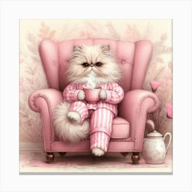 Cat In Pajamas 5 Canvas Print